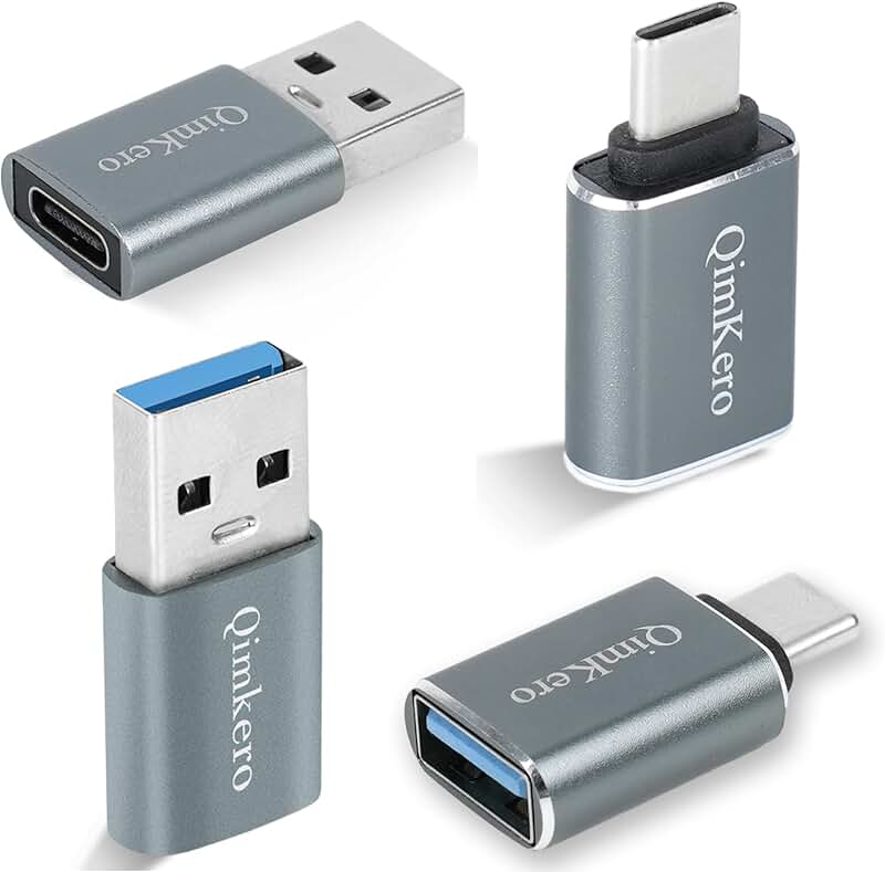 4-Pack USB C Female to A Male and OTG Adapters