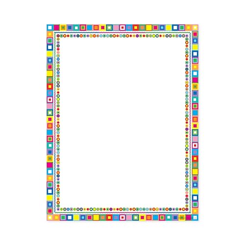 Retro Design Computer Paper, 8.5 x 11 Inches, 50 Sheets