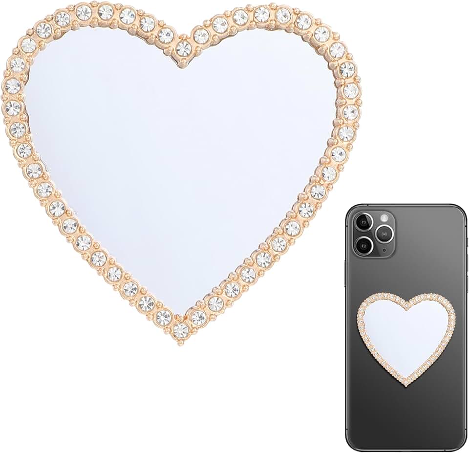 Diamond Bling Phone Mirror and Charm Sticker