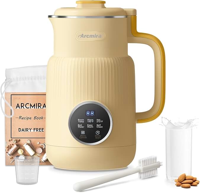 Nut Milk Maker for Almond, Oat, Soy, Coconut, and Plant-Based Beverages