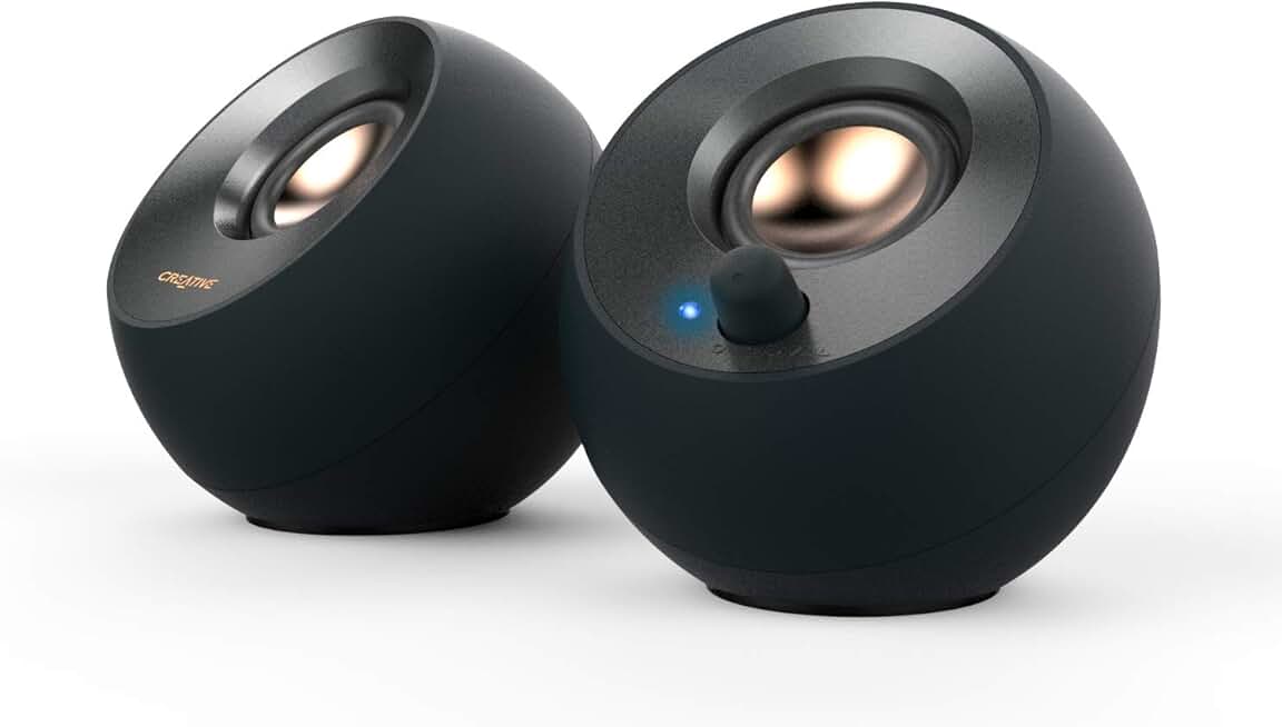 Minimalist USB-C Desktop Speakers with AUX and 8W Power