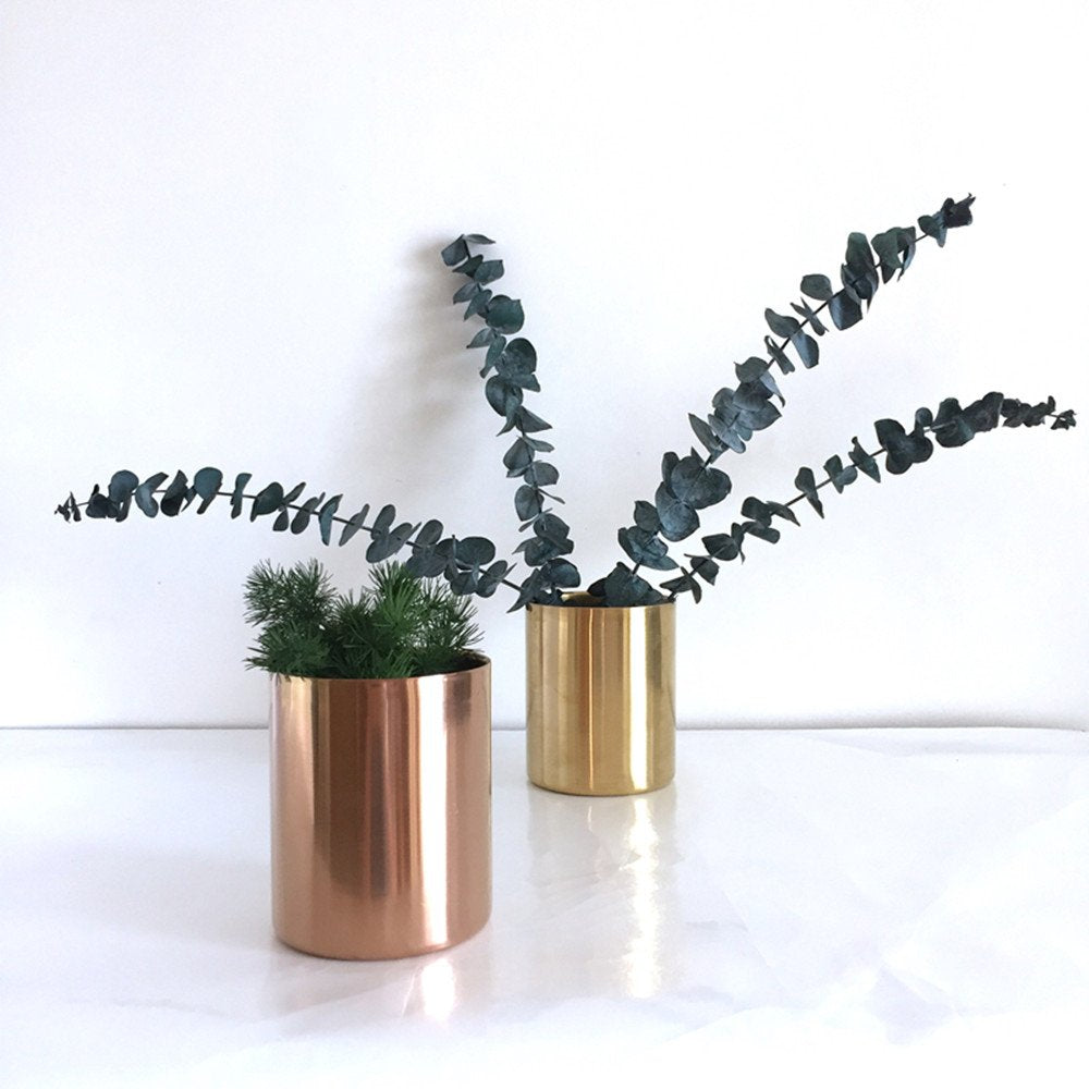 Rose Gold Stainless Steel Pen and Brush Holder