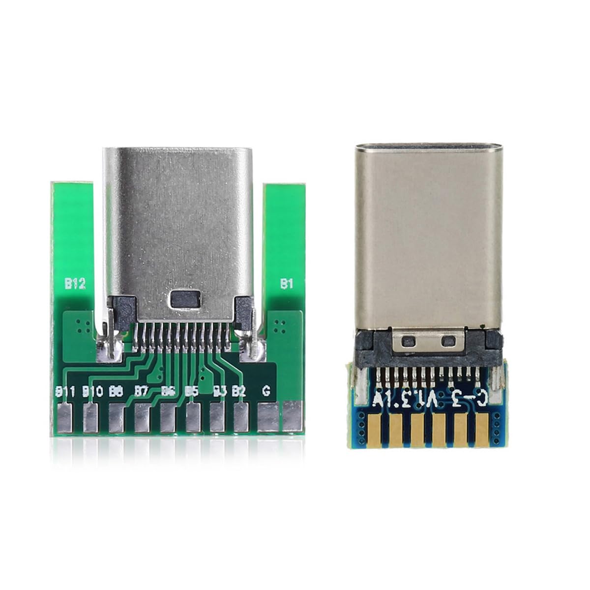 DIY 24-pin USB 3.1 Type C Plug and Socket Set