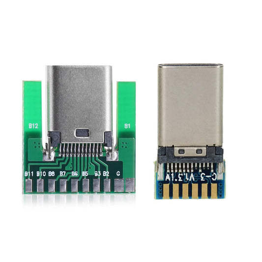 DIY 24-pin USB 3.1 Type C Plug and Socket Set