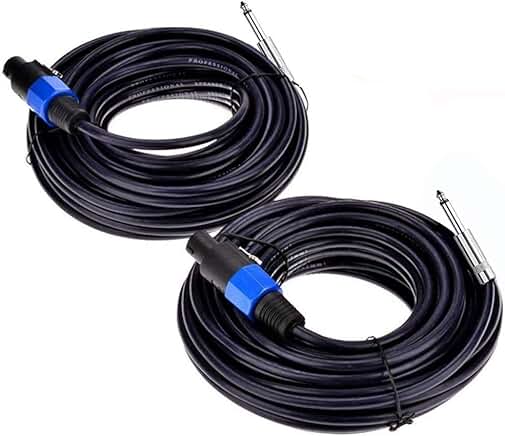 Two 50 ft Speakon to 1/4" Male Speaker Cables