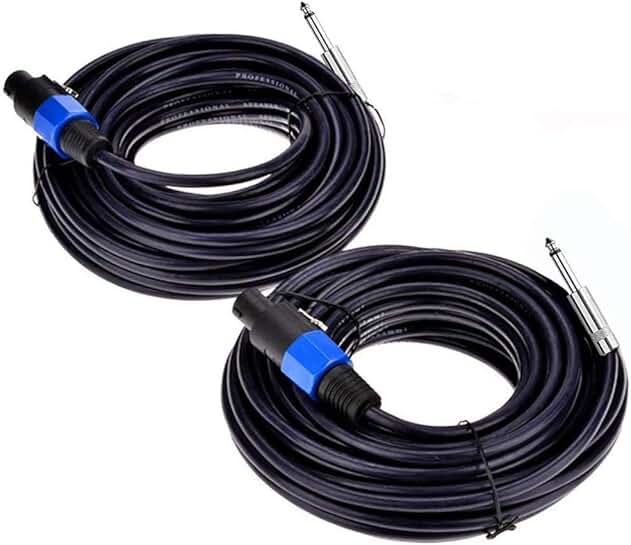 Two 50 ft Speakon to 1/4" Male Speaker Cables