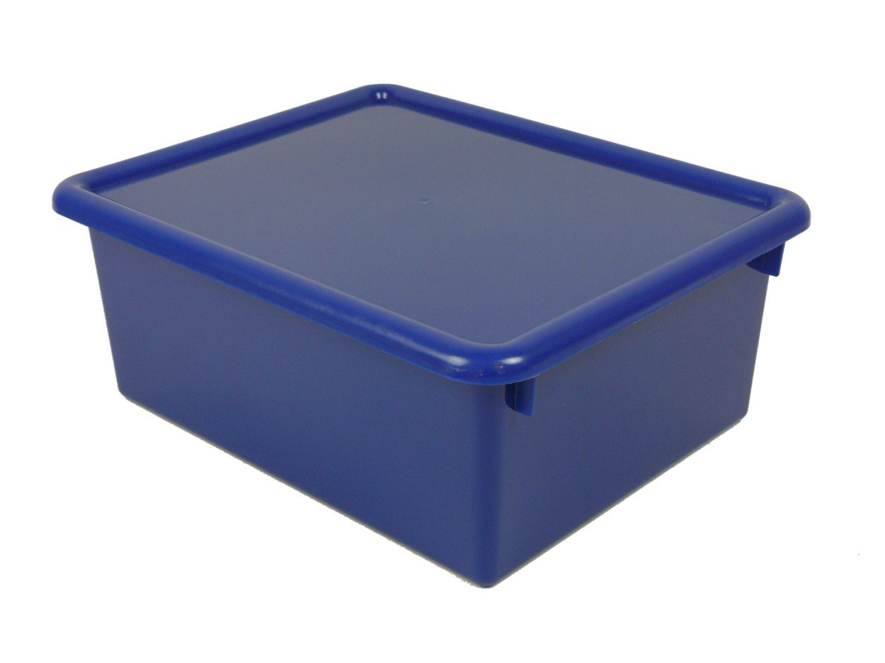 Blue Romanoff Stowaway Letter Box with Lid, 13x10.5x5