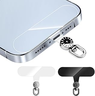 Black and transparent TPU phone lanyard tab