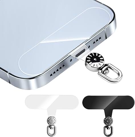 Black and transparent TPU phone lanyard tab