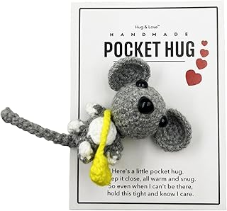 Handmade Crochet Pocket Hug Token and Stress Toy