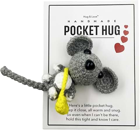 Handmade Crochet Pocket Hug Token and Stress Toy