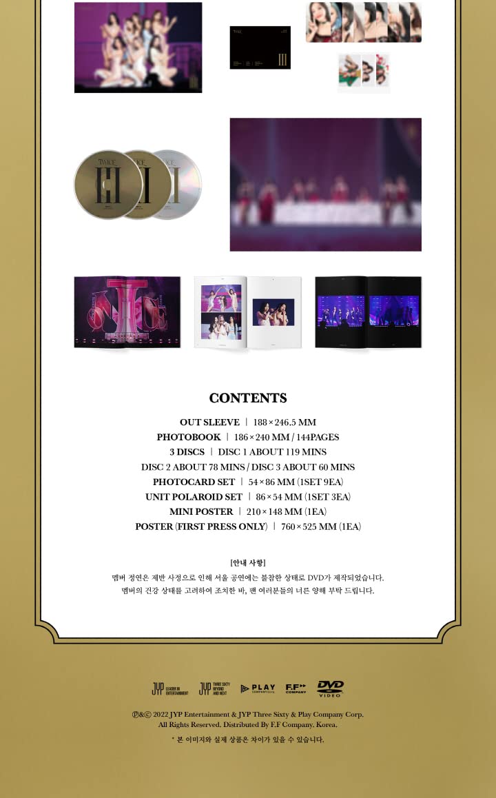 TWICE 4th World Tour III In Seoul DVD Contents+Poster+Tracking Sealed