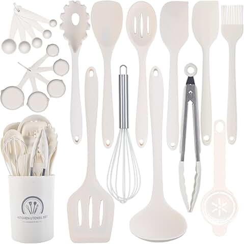 22-Piece Heat-Resistant Silicone Kitchen Utensil Set