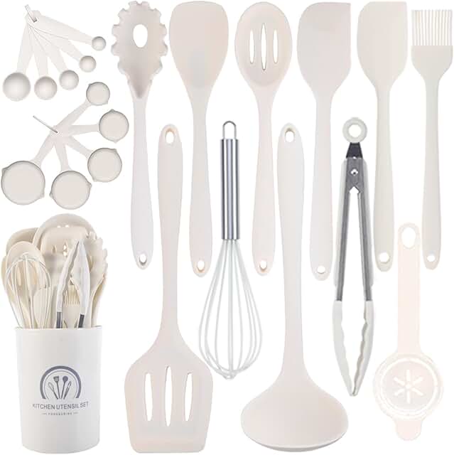 22-Piece Heat-Resistant Silicone Kitchen Utensil Set