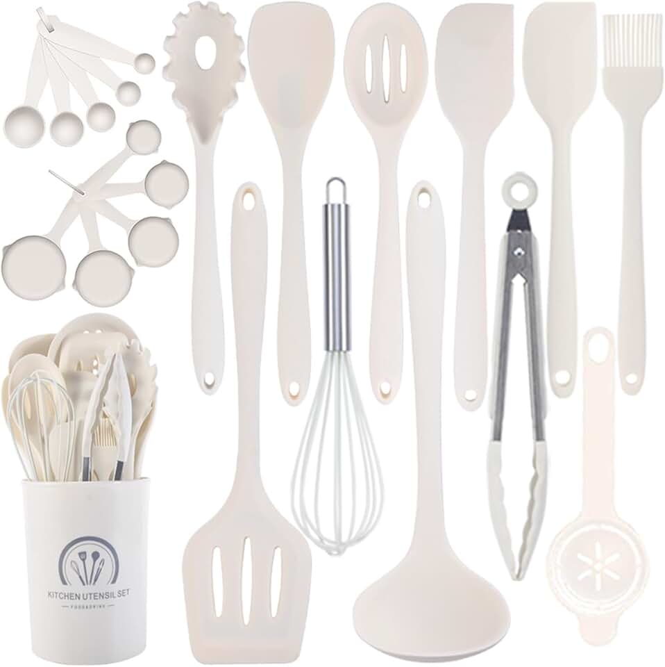22-Piece Heat-Resistant Silicone Kitchen Utensil Set
