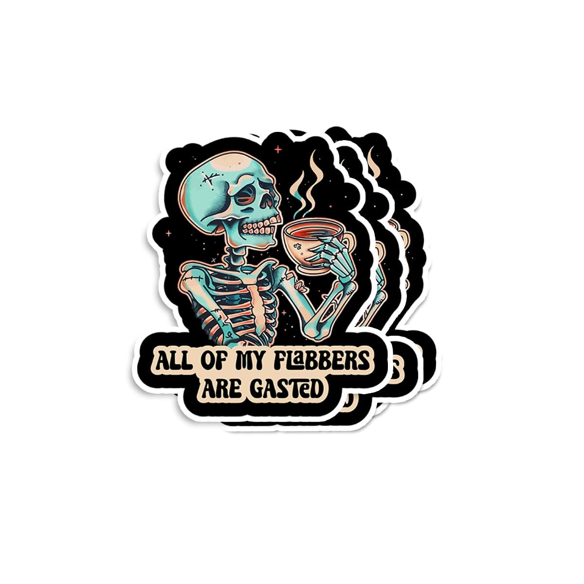 Funny Skeleton and Medical Sticker Set (3 Pieces)