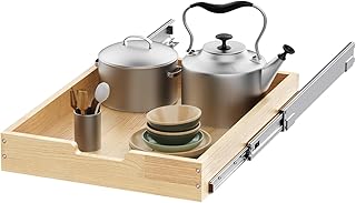 Wood Pull-Out Cabinet Organizer, 14" W x 21" D