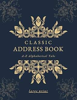 Large Print Address Book with A-Z Tabs