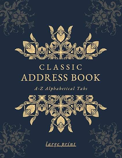 Large Print Address Book with A-Z Tabs