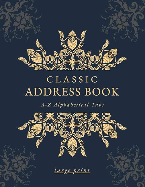 Large Print Address Book with A-Z Tabs