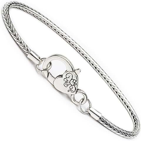 10pcs 20cm Silver Plated Snake Chain with Heart Clasp