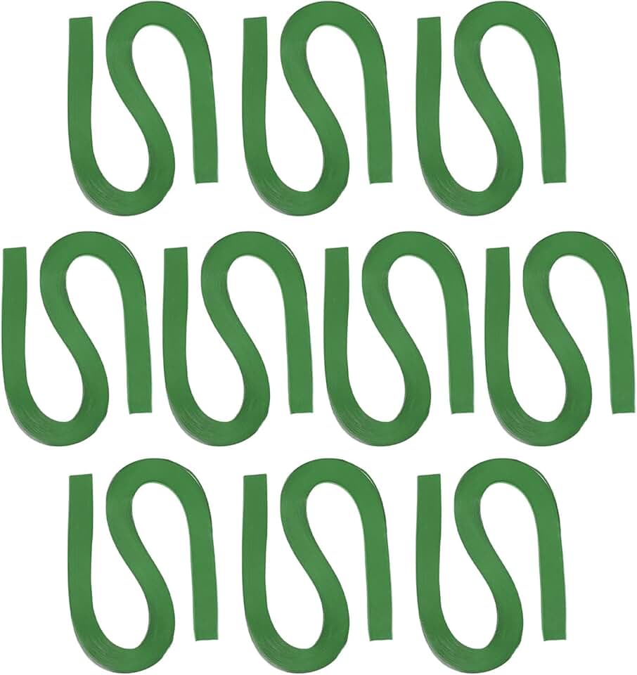 1200 Dark Green Quilling Paper Strips for Crafts