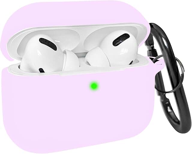 Lavender Soft Silicone Case with Keychain for Airpods Pro 2