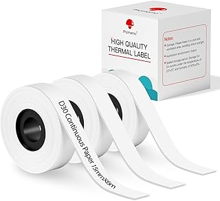 White Label Paper for Label Maker, 0.59" x 23.62"