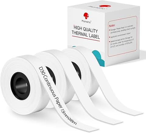 White Label Paper for Label Maker, 0.59" x 23.62"