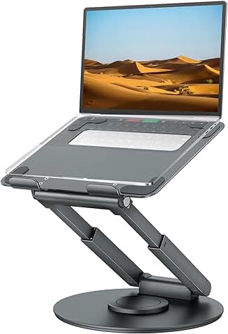 Adjustable Telescopic Laptop Stand with Swivel Base