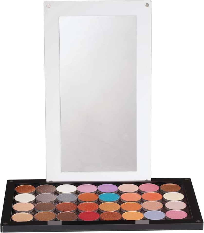 Large Acrylic Magnetic Makeup Palette with Mirror and Depotting Tool
