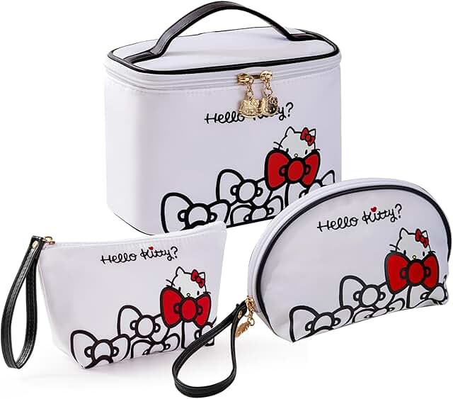 Large Waterproof Travel Makeup and Toiletry Bag Set