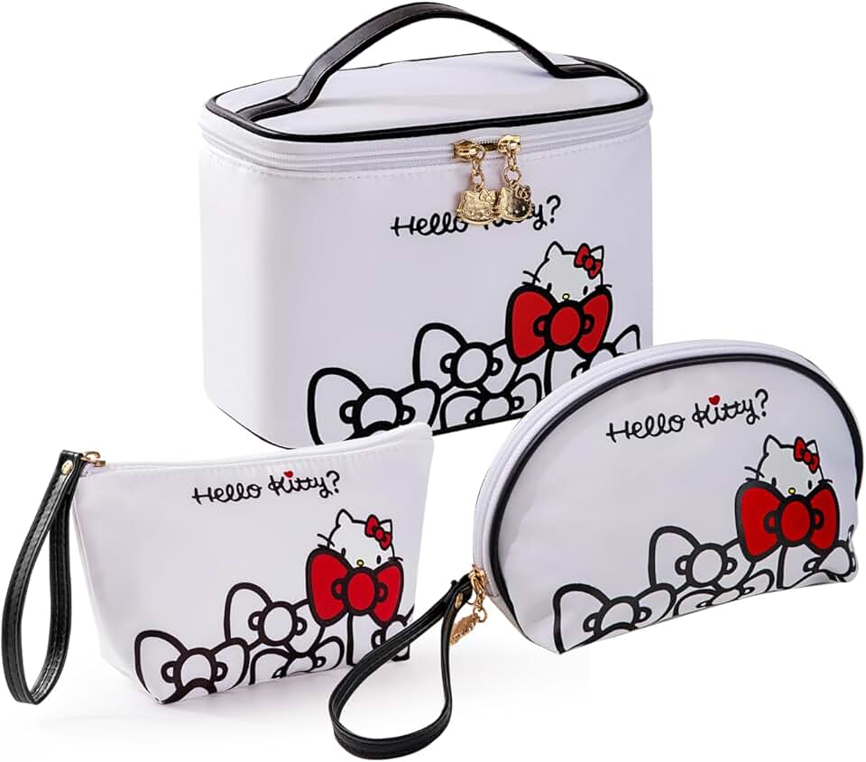 Large Waterproof Travel Makeup and Toiletry Bag Set