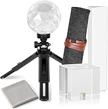 Three-piece crystal prism set with mini tripod for rainbow effects