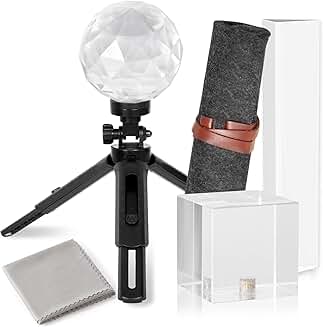 Three-piece crystal prism set with mini tripod for rainbow effects