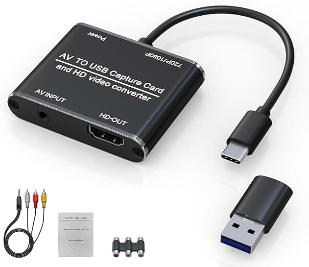 AV to HDMI Converter with USB Video Capture