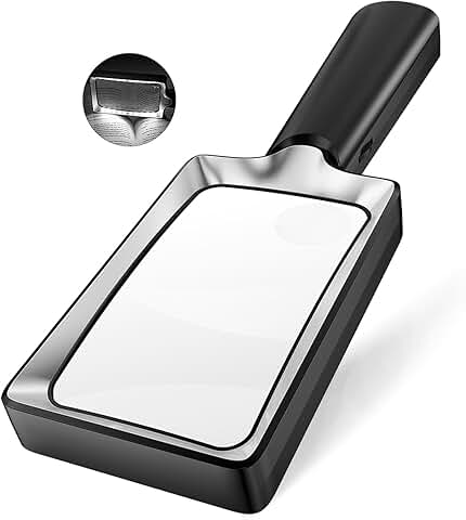 Lighted 5X and 15X Magnifying Glass for Reading and Inspection