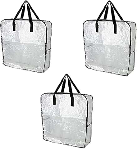 Extra Large Clear Storage Bags, 3 Pack