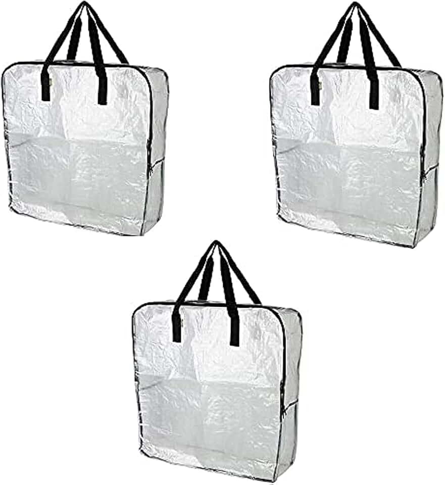 Extra Large Clear Storage Bags, 3 Pack