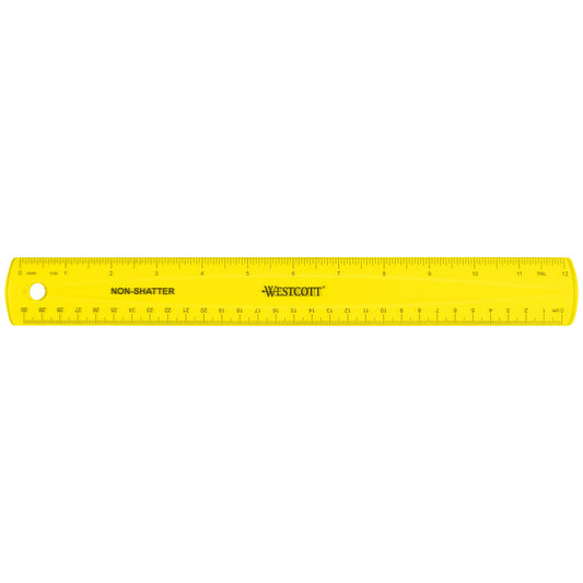 12-inch shatterproof translucent ruler
