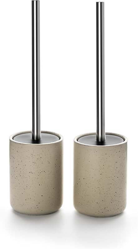 Ceramic Toilet Brush and Holder Set