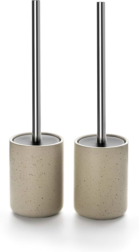 Ceramic Toilet Brush and Holder Set