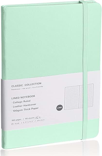 Hardcover Lined Journal Notebook for Daily Writing