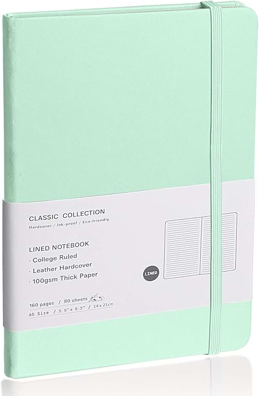 Hardcover Lined Journal Notebook for Daily Writing