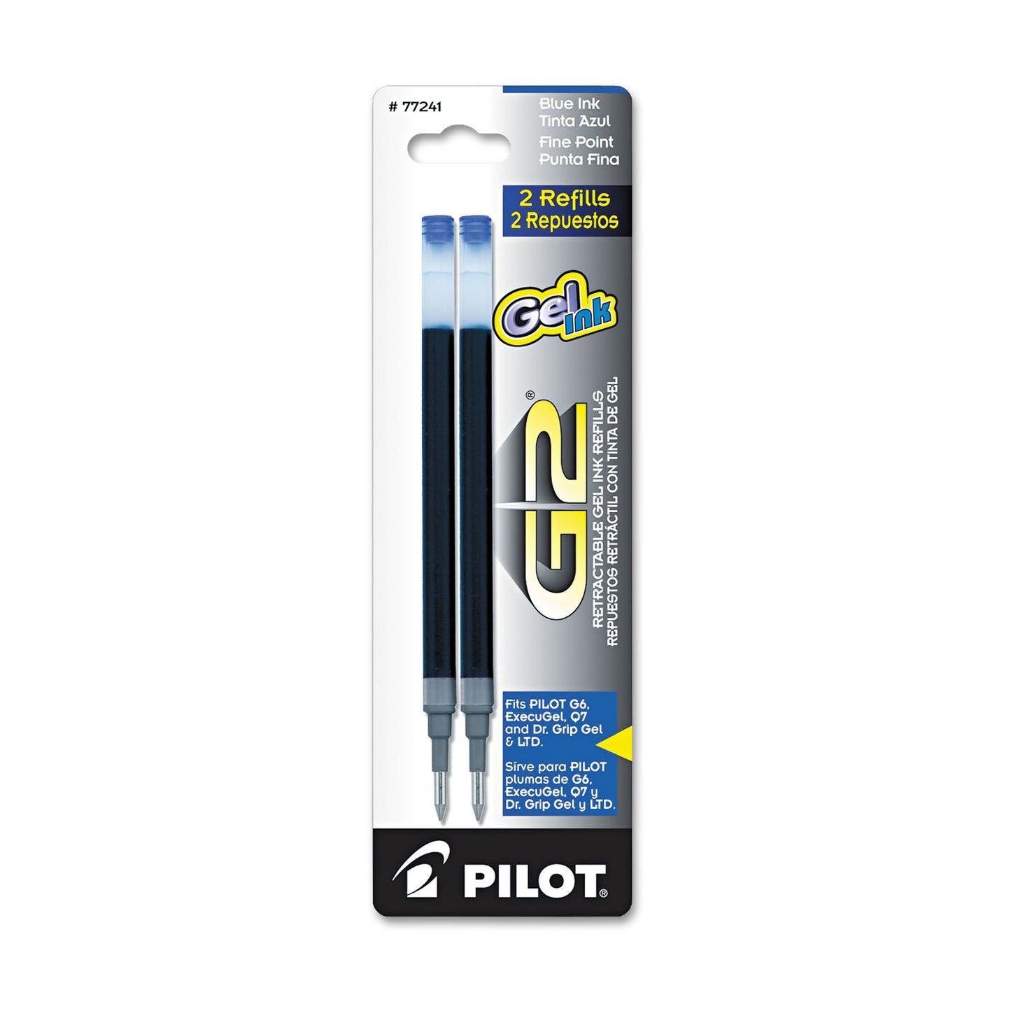Blue Gel Ink Refills, Fine Point, Pack of 2