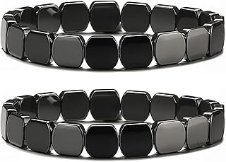 Hematite Beaded Bracelet for Men, Healing and Confidence