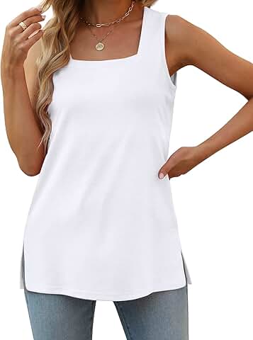 Casual Summer Women's Square Neck Sleeveless Tank Top