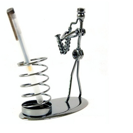 Musician Theme Iron Man Art Metal Pen Holder