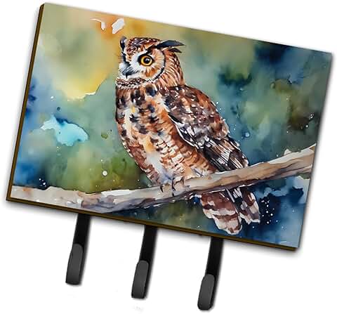 Tawny Owl Wall Hooks for Keys, Coats, Towels