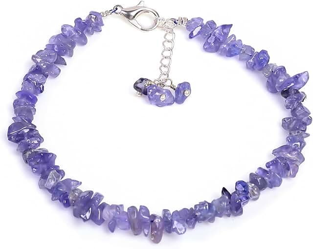 Natural Tanzanite Beaded Bracelet for Women